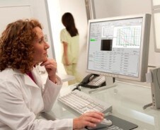 doctor checking patient results download image