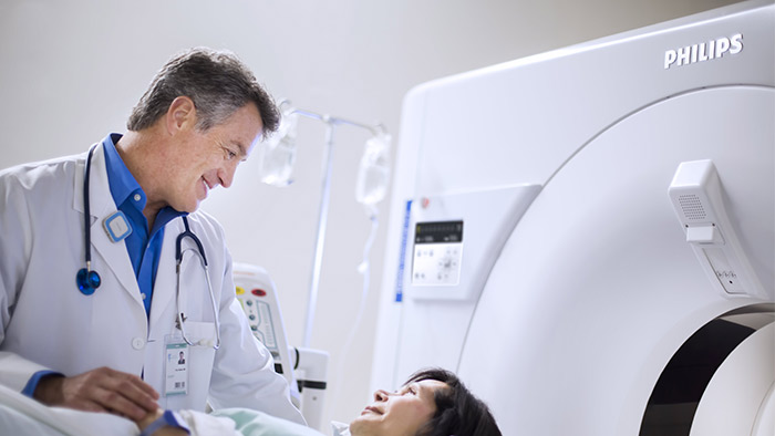 doctor is talking with patient