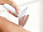 Philips Lumea IPL Machine used on womans leg