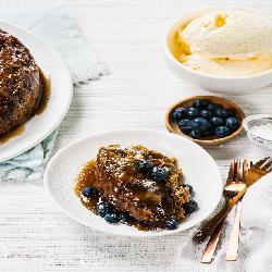 Self-saucing sticky date pudding