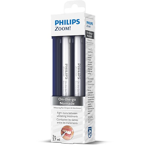 A box holding two Philips Zoom! whitening pens