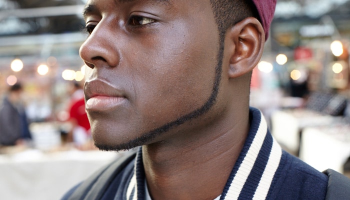 Man with chin strap beard style