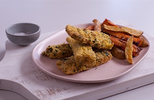 Polenta Macadamia Fish Goujons with Paprika Home-Cut Chips with Dr Joanna McMilan